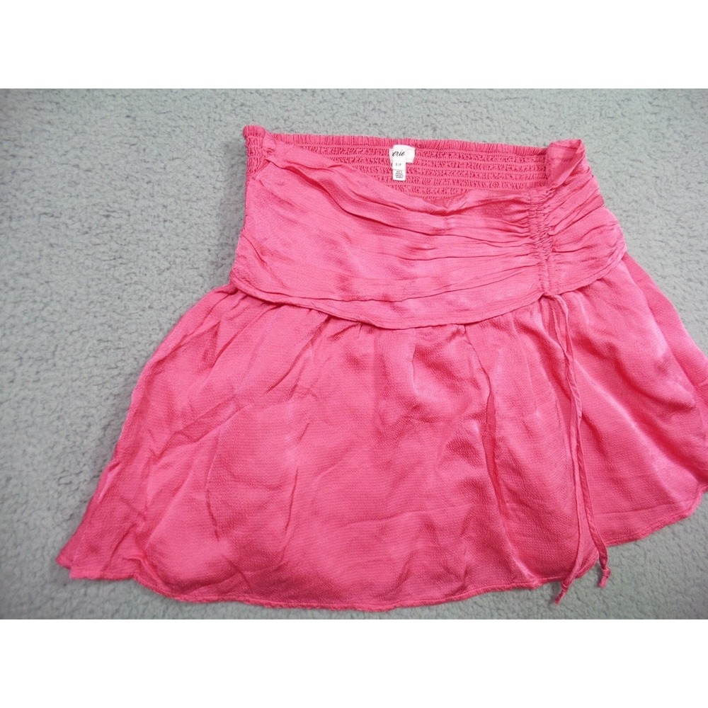 Aerie Skirt Womens Size Small Pink Uptown Mini Smocked Waistband Ruched NWT - Picture 2 of 12